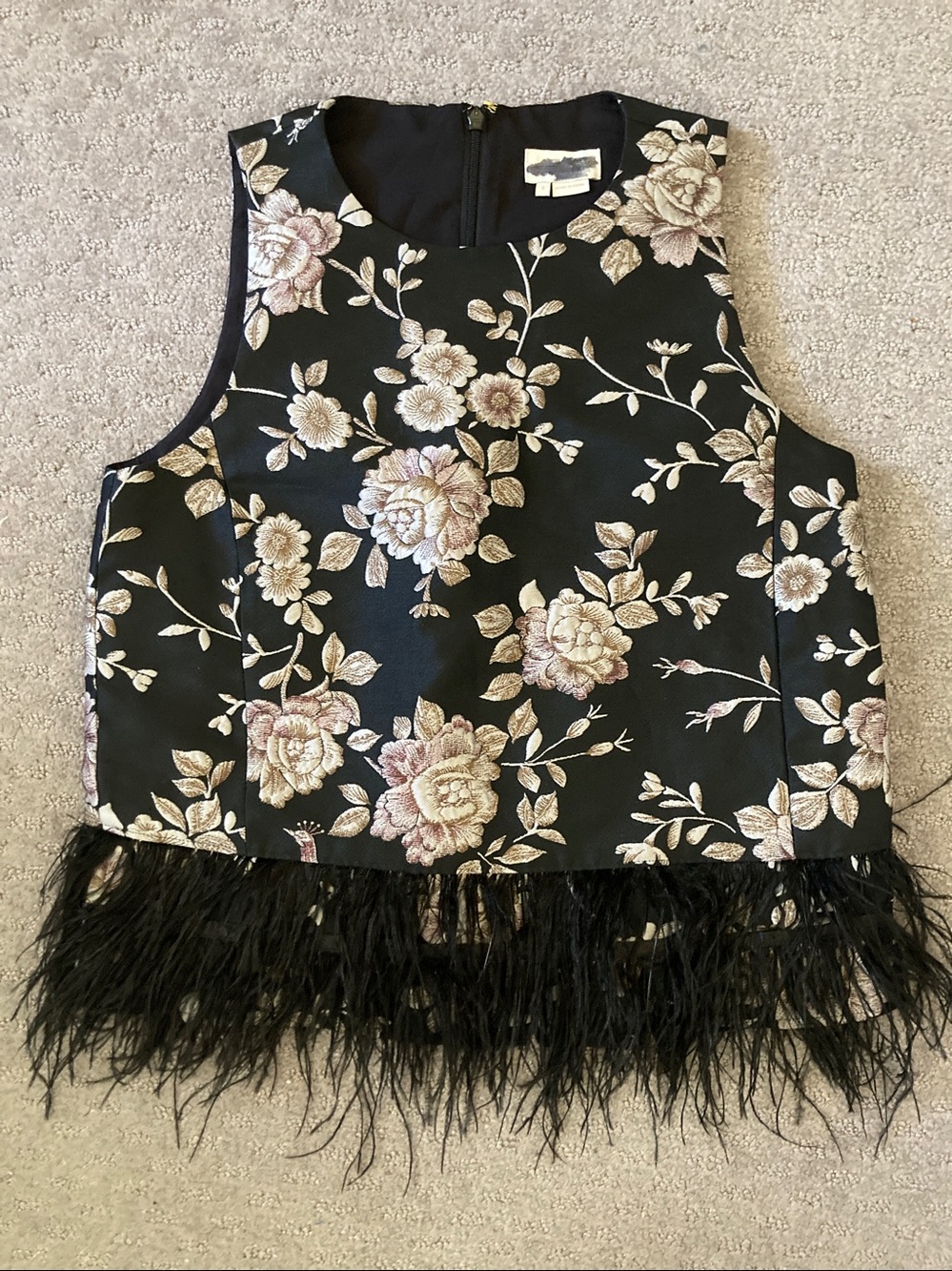 Kate Spade x The Madison Ave chinoiserie Padma top, Sz 2.